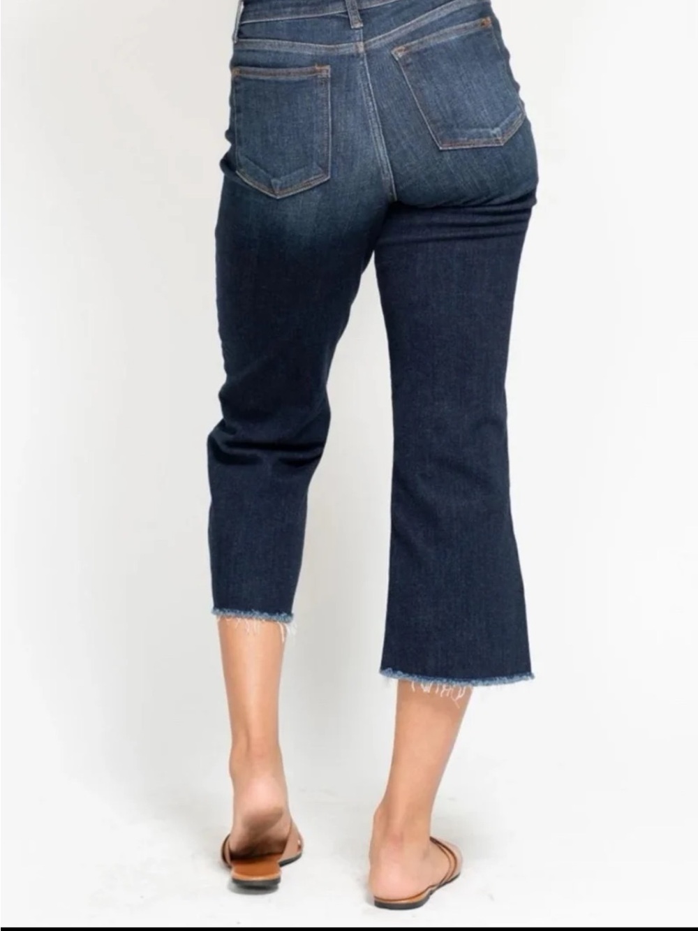Judy Blue High Waist Wide Leg Crop Denim Jeans 82517 size 9/29 - Picture 8 of 12